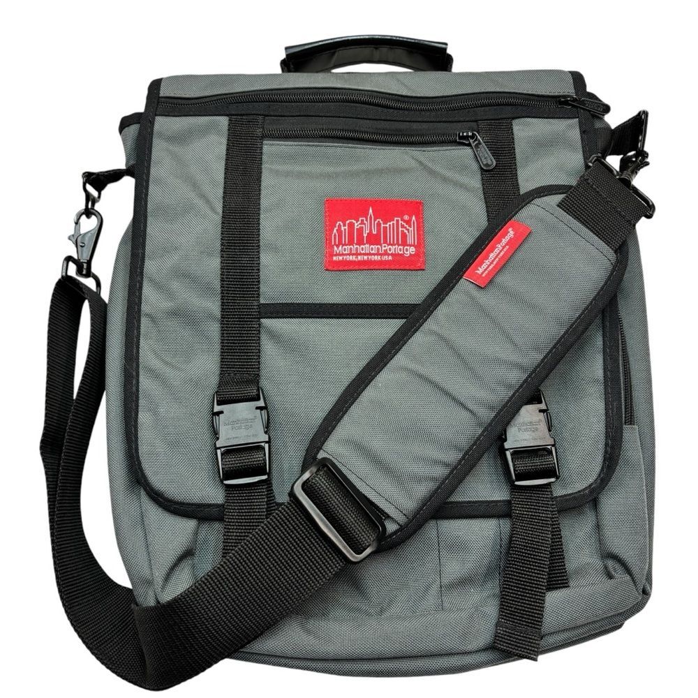 Manhattan Portage Commuter Laptop Bag  Messenger Laptop Travel (Grey)